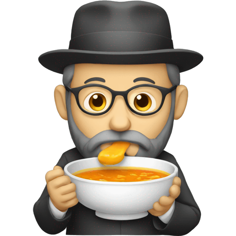 a rabbi eating soup emoji