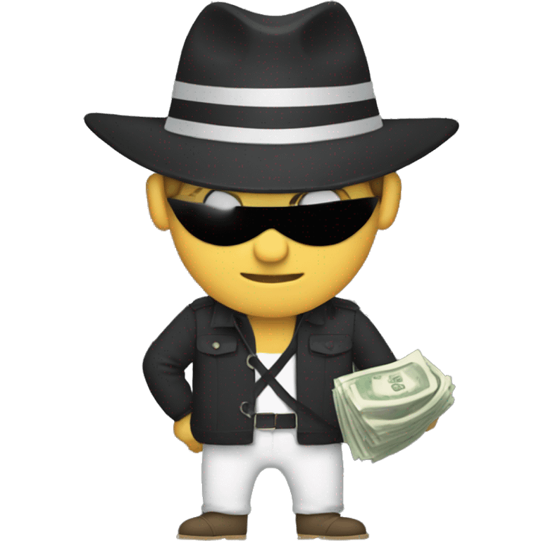 bandit holding cash bag emoji