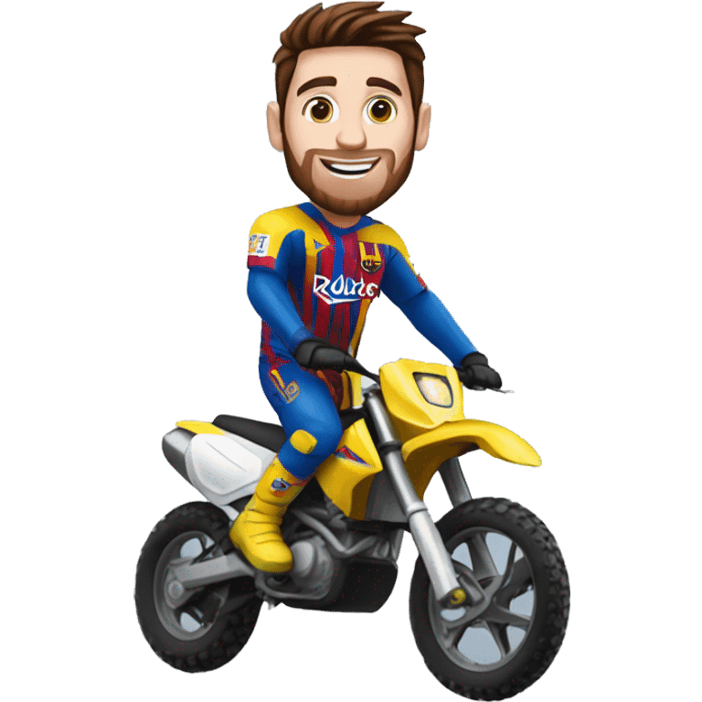 Messi sur un moto cross  emoji