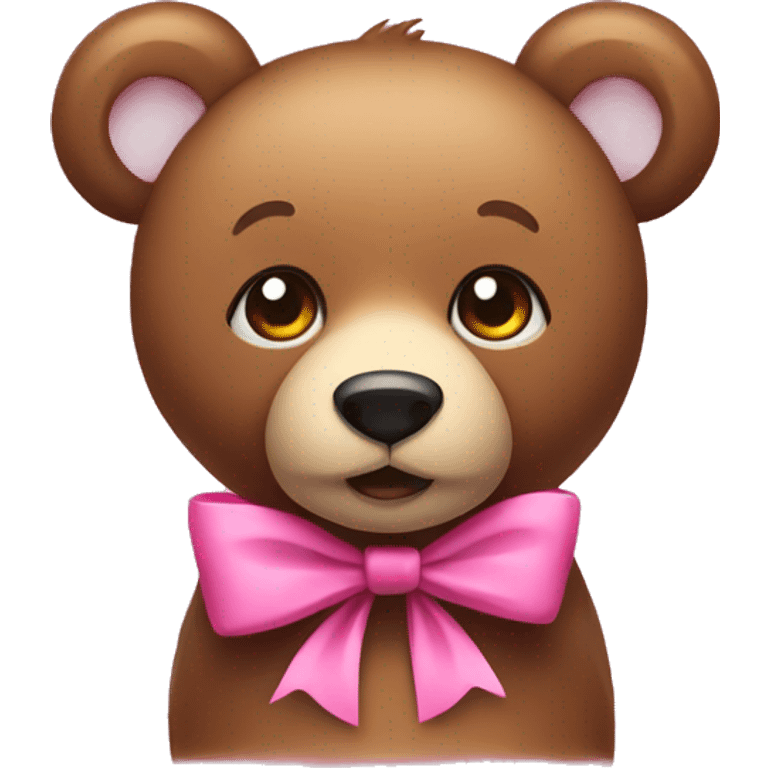 Bear with a pink bow emoji