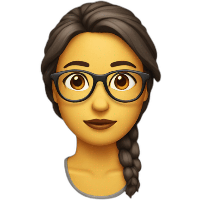 Chica con lentes emoji