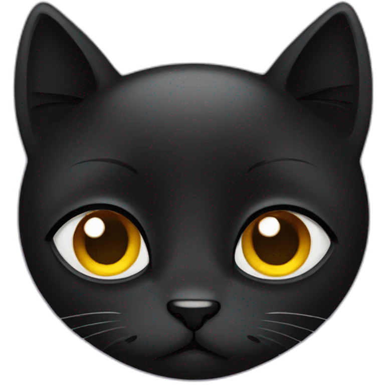 black cat huge sad eyes with a tear emoji