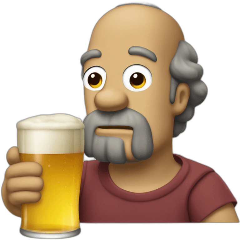 Homer simsons drink beer emoji