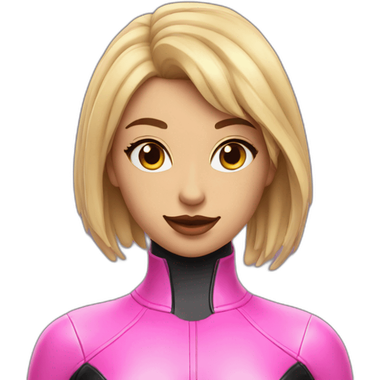 Girl posing in latex suit sfw emoji