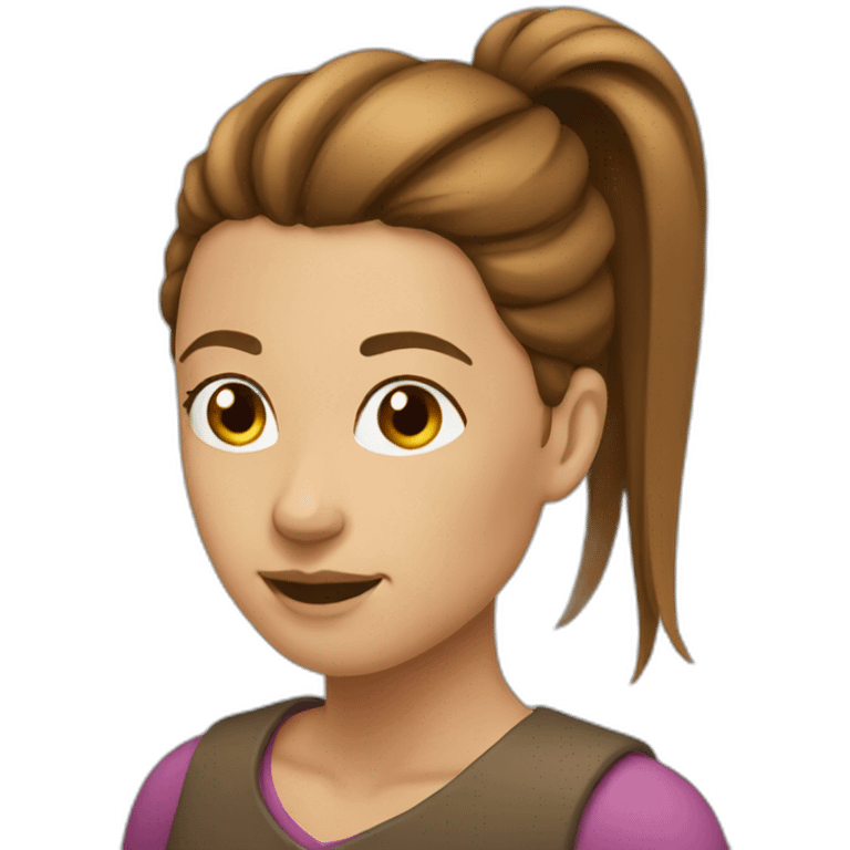 woman-with-brown-ponytail-hair emoji