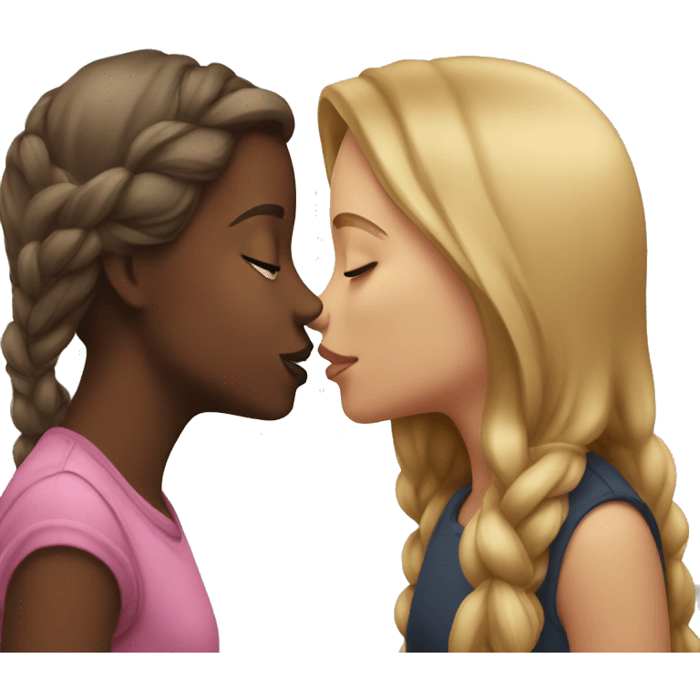 girl and other girl kissing emoji