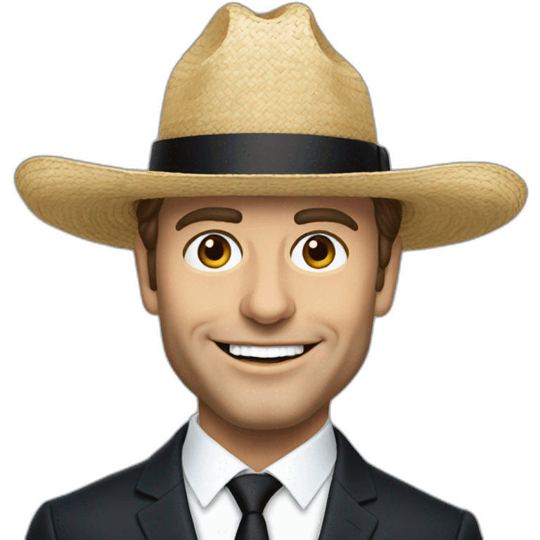 Emmanuel Macron chapeau mexicain emoji