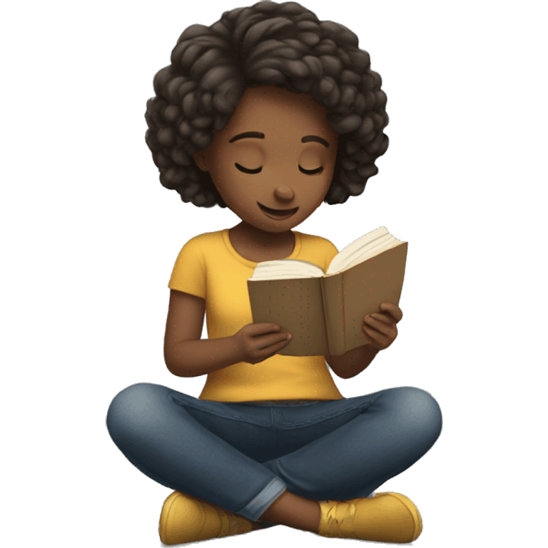 Girl reading emoji