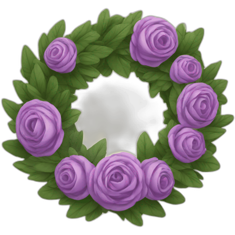 oval funeral wreath emoji