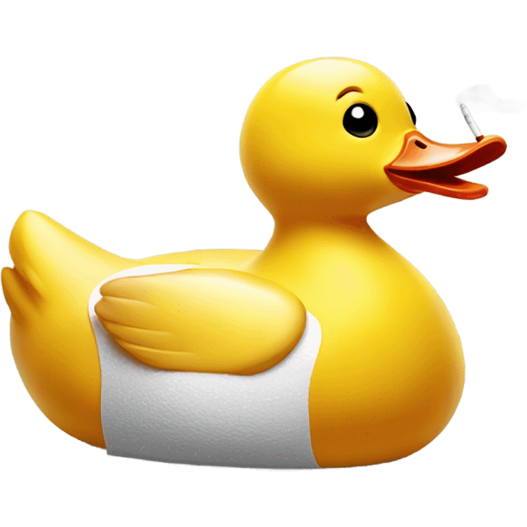 Rubber duck smoking  emoji