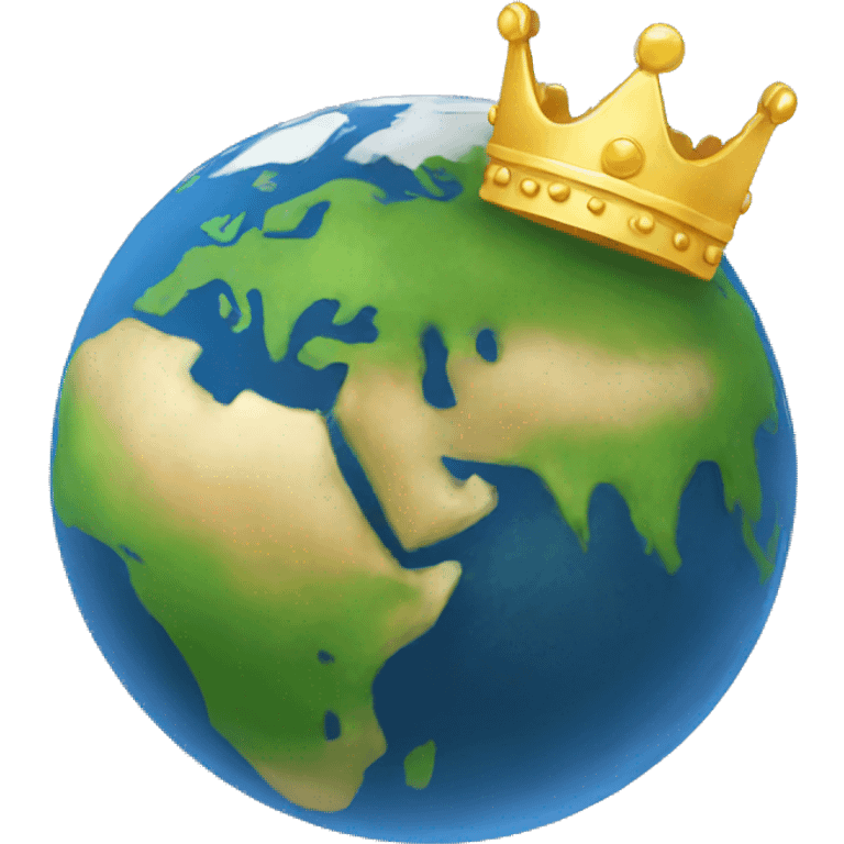 Earth with crown emoji