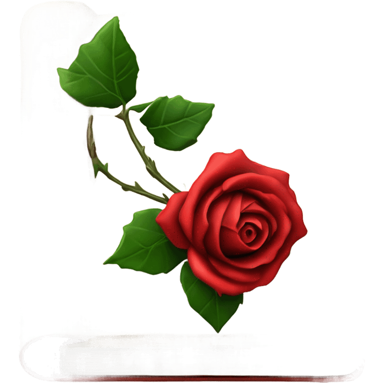 Journal with red rose emoji