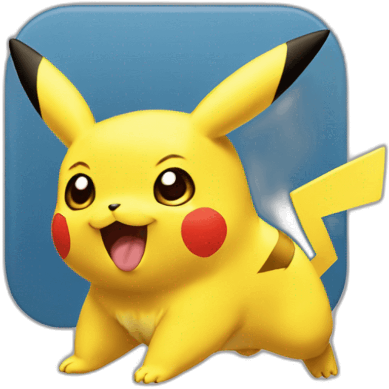 Pikachu qui fait un prout emoji