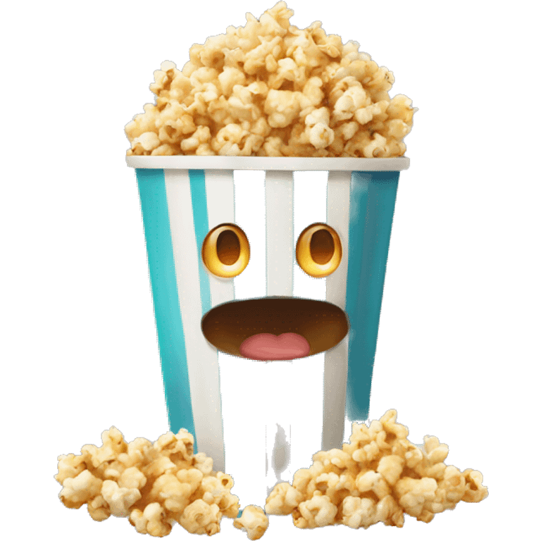 popcorn with soda emoji