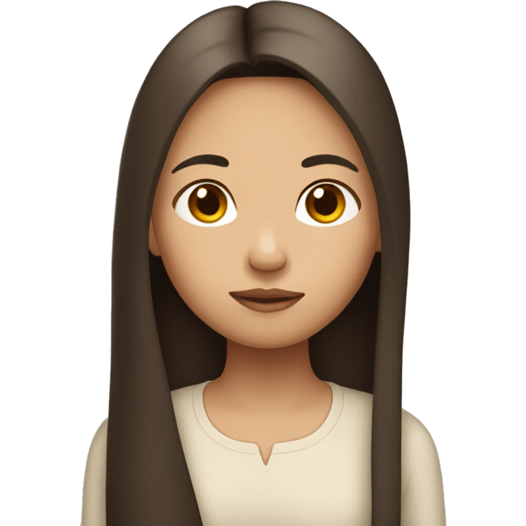 filipino girl with long straight hair and no eyebrows emoji