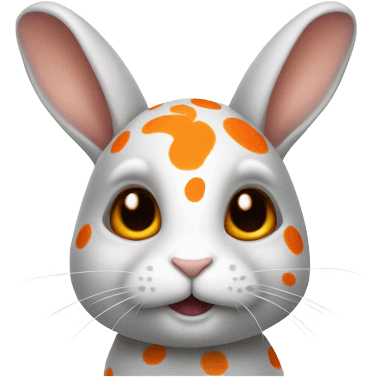 Little rabbit with orange spots  emoji