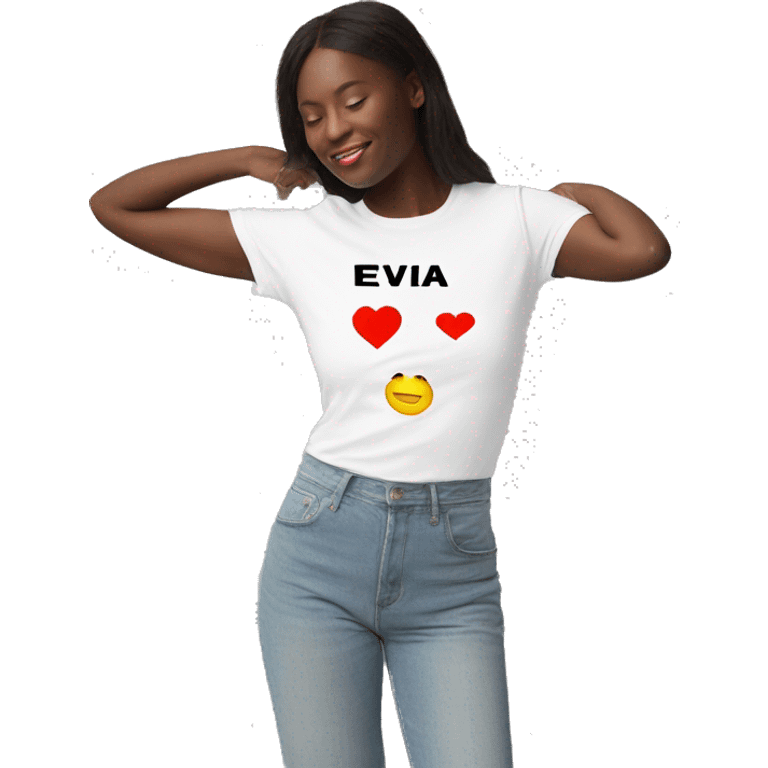 T-shirt with the inscription “I ❤️ eva” emoji