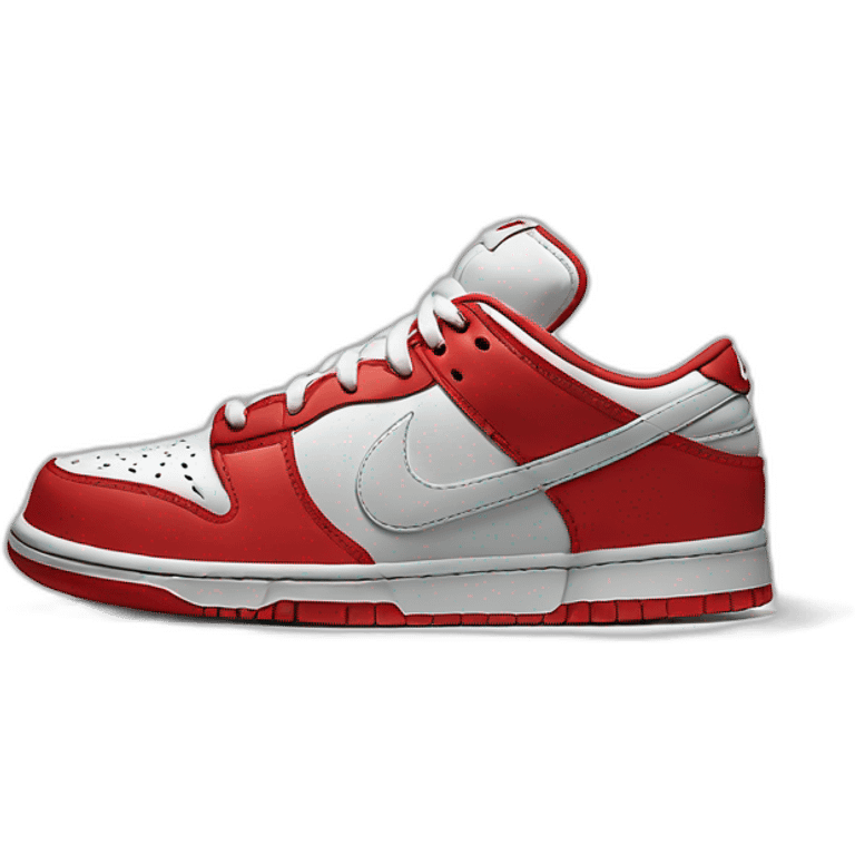 Nike dunk low red, robot emoji