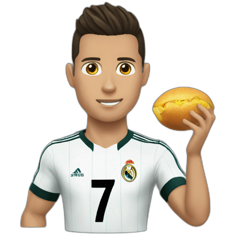 CR7 eat emoji