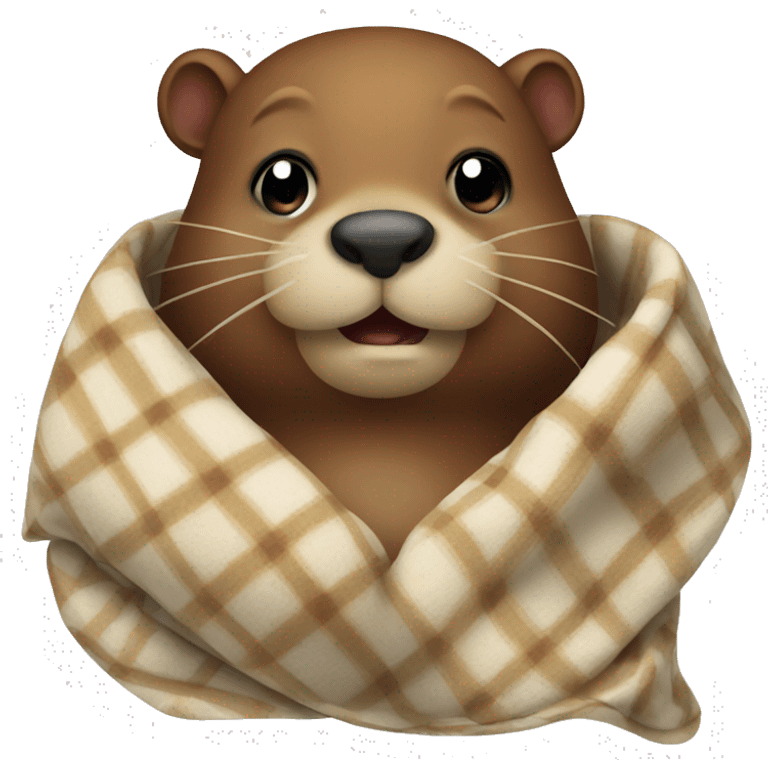 beaver in a blanket emoji