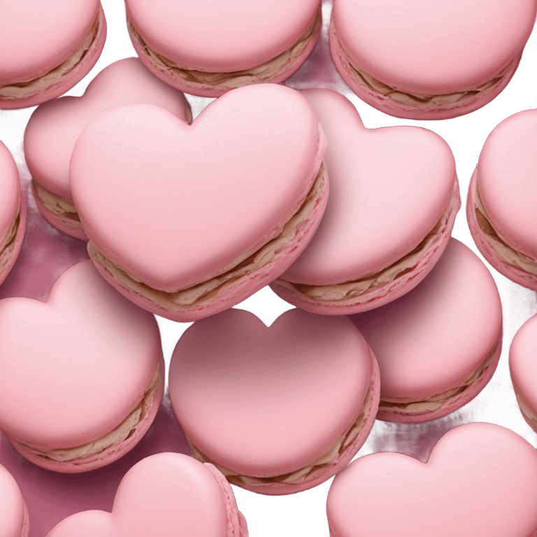 Light Pink heart macarons emoji