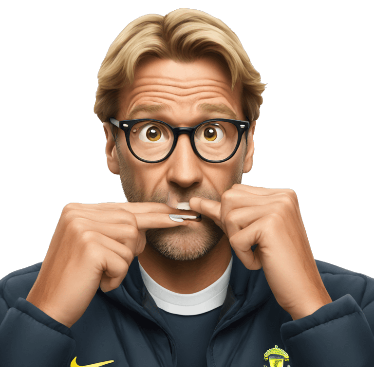 Klopp biting nails emoji