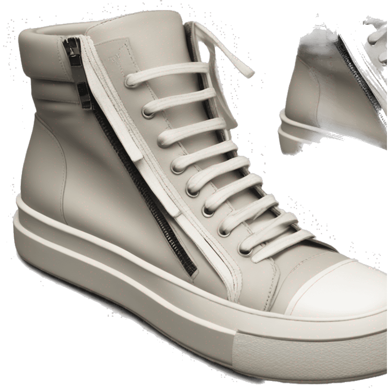 Rick owens geobasket sneaker zip hightop detailed emoji