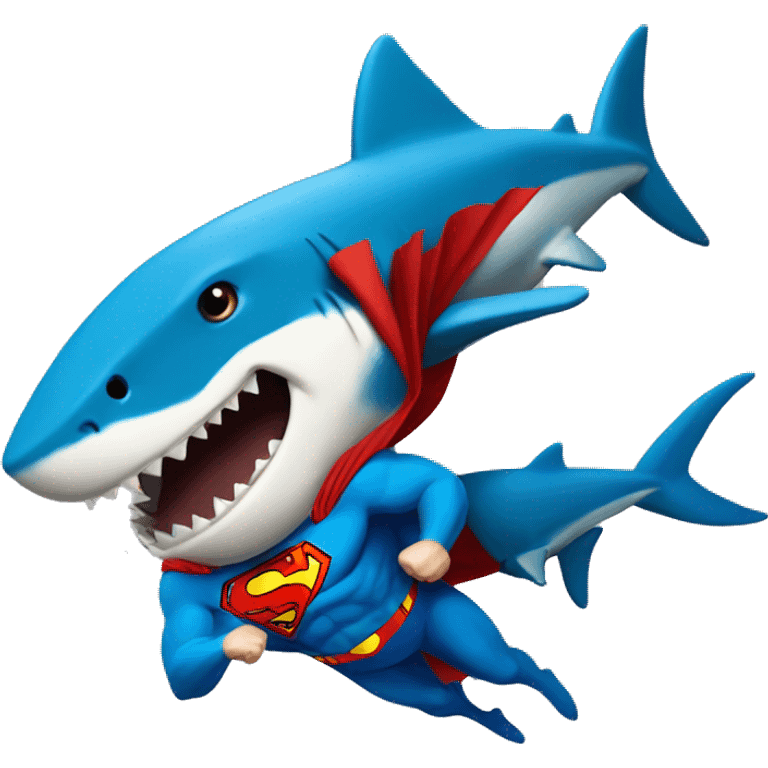 Superman is a shark fly  emoji