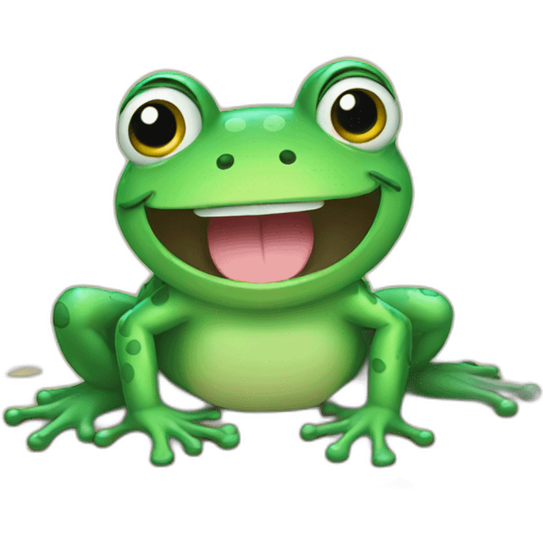 Happy frog emoji