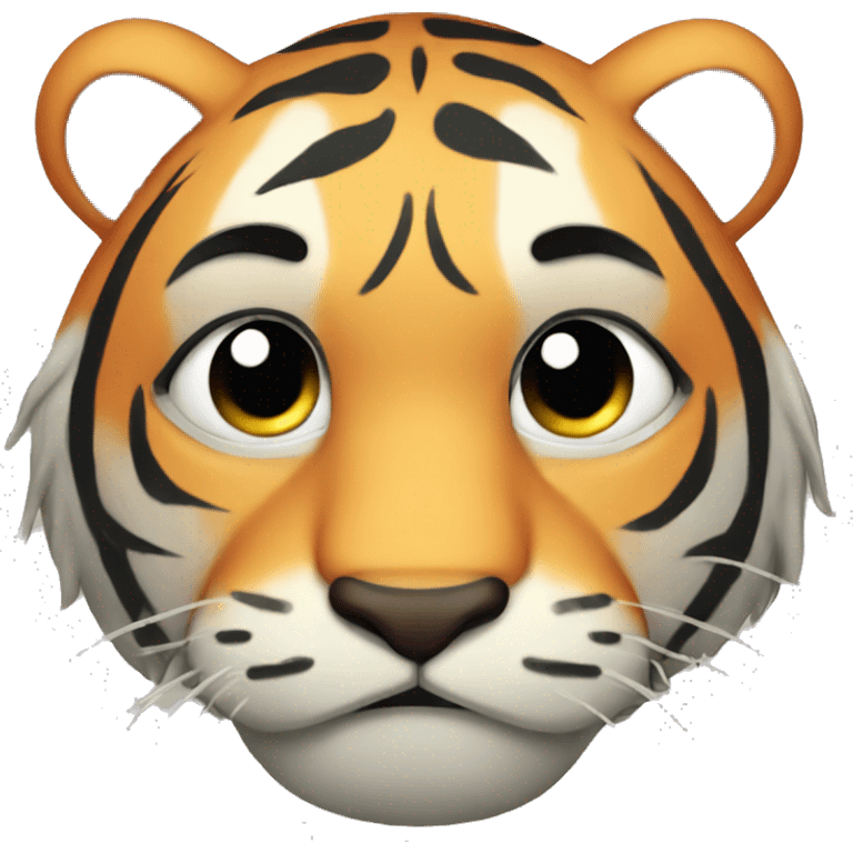 Sad tiger with tears emoji