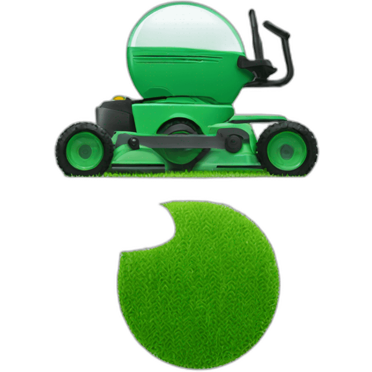 an eyeball with a green lawnmower reflection emoji