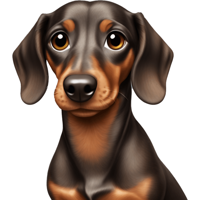 Brown Dapple mini dachshund emoji