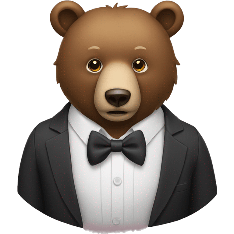 A bear with a bow tie emoji