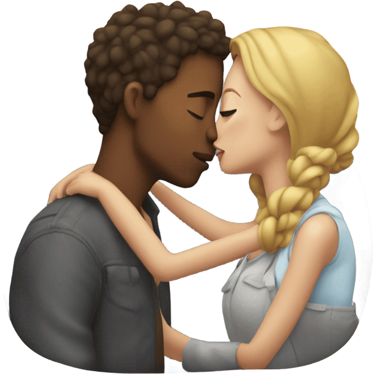 Boyfriend kissing girlfriend  emoji