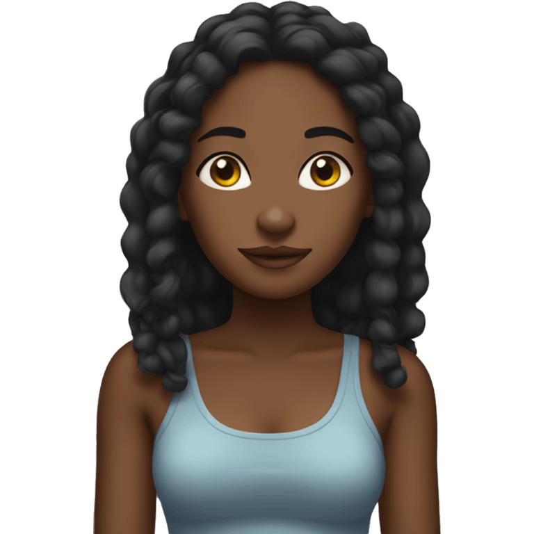 Chill black girl  emoji