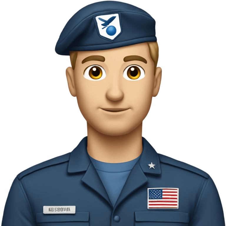 United States, Air Force military mechanic Caucasian male emoji