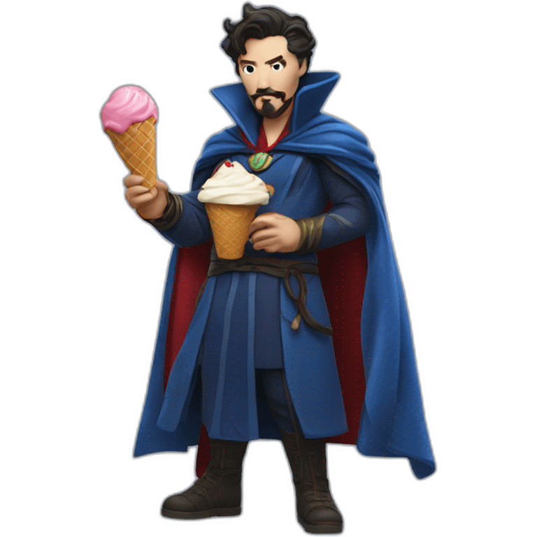 Dr Strange eating Ice cream emoji