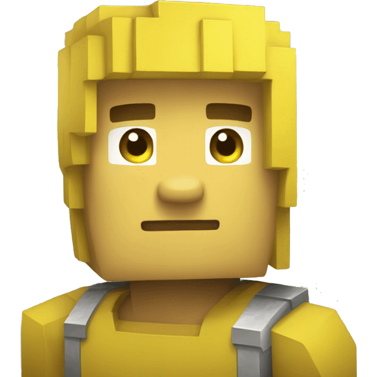 minecraft guy in yellow color emoji