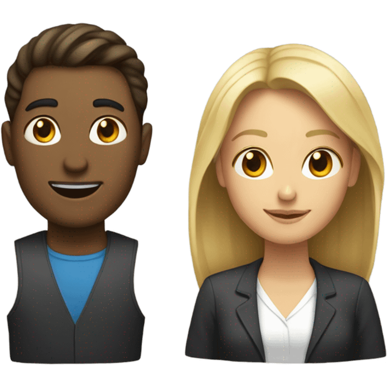 Une homme et une femme emoji