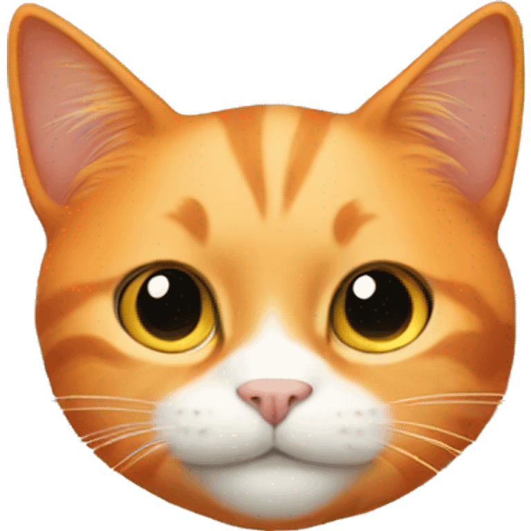 Orange cat in a cloud emoji