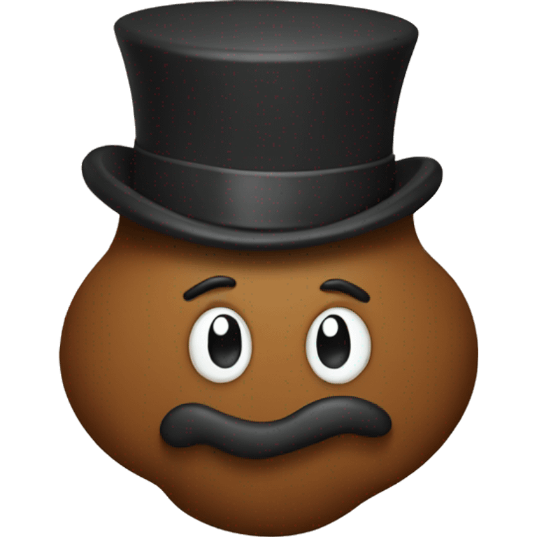 poop with tophat emoji