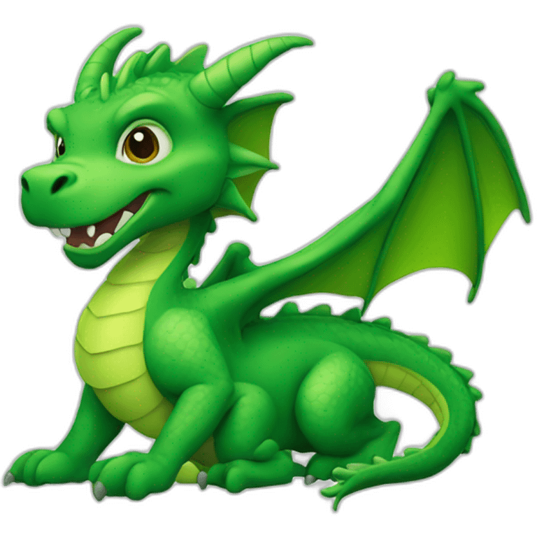 dragon in green colour emoji