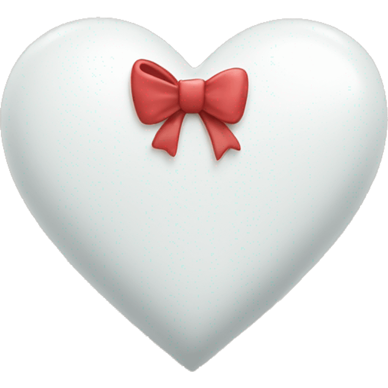 white heart with a bow emoji