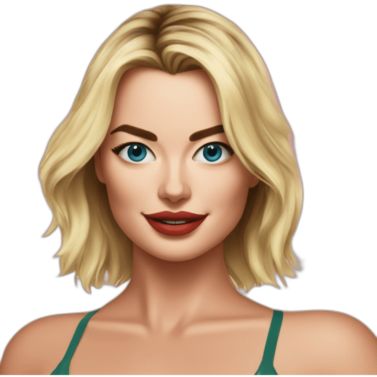 Margot robbie in bikini emoji