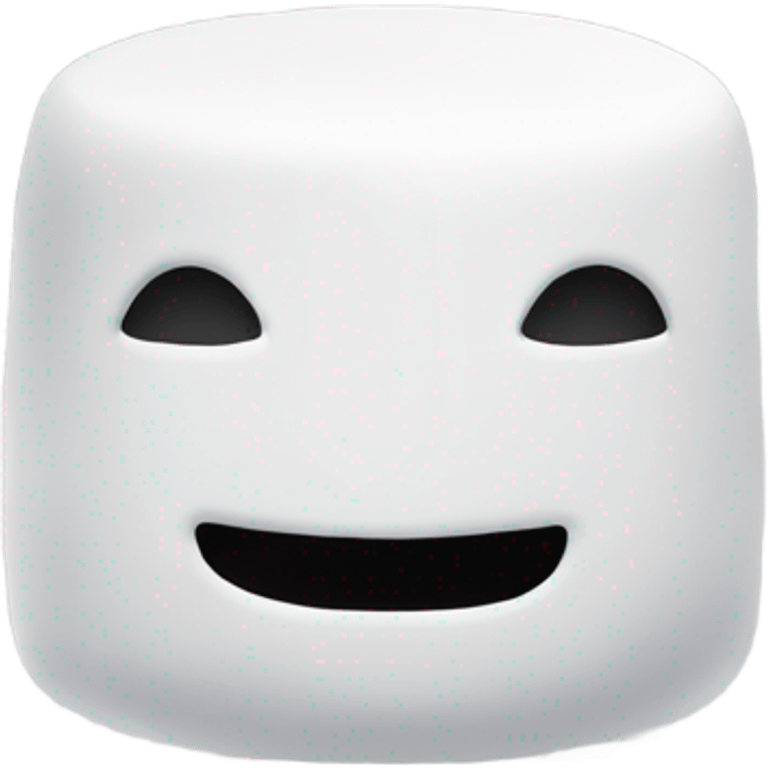 White marshmellow with no face emoji