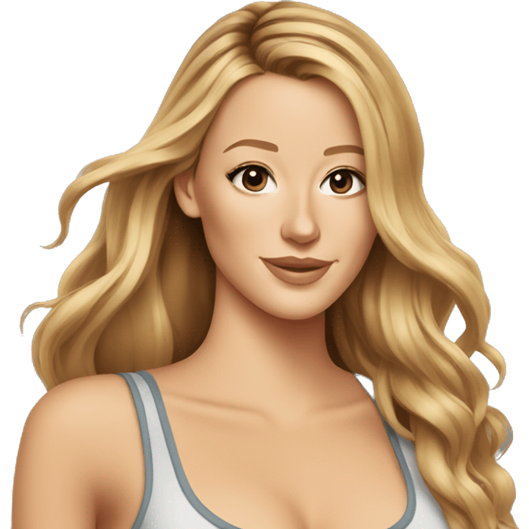 blake lively cartoon wearing tank top emoji