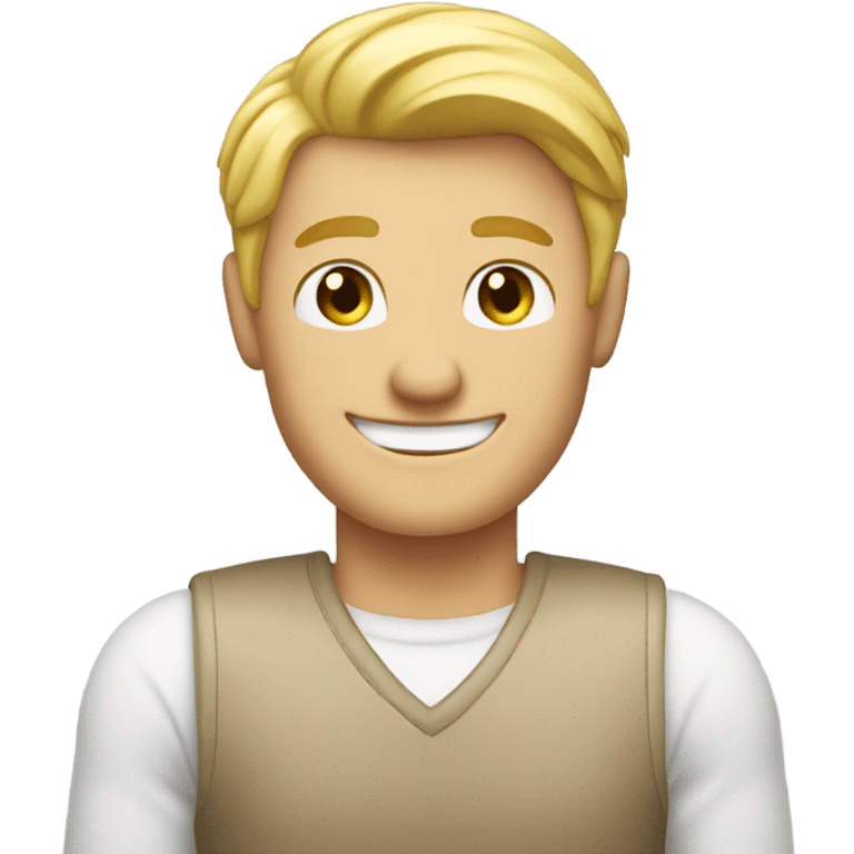 smiling blonde man portrait doing thumbs up emoji