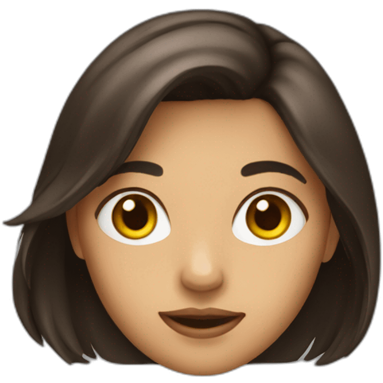 Fille brune emoji