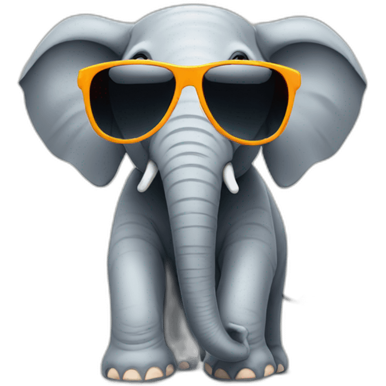 Elephant with sunglasses emoji