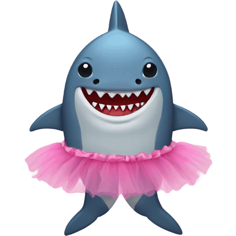 Shark in a tutu emoji